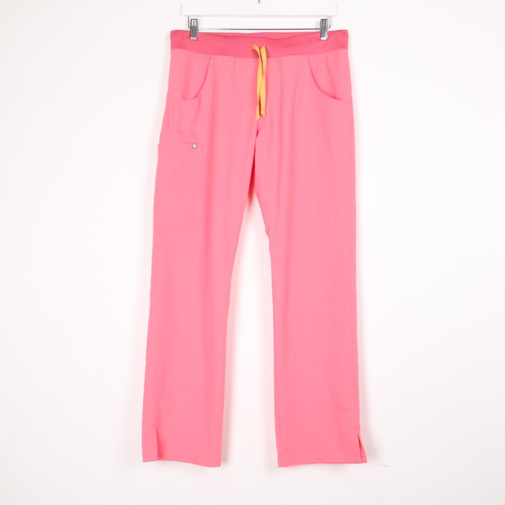 Figs Kade Cargo Scrub Pants Neon Pink